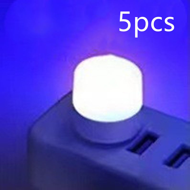 USB Plug Lamp Computer Mobile Power Charging USB Small Book Lamps LED Eye Protection Reading Light Small Round Light Night