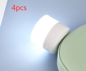 USB Plug Lamp Computer Mobile Power Charging USB Small Book Lamps LED Eye Protection Reading Light Small Round Light Night