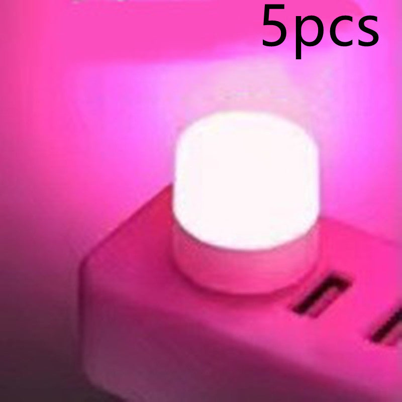 USB Plug Lamp Computer Mobile Power Charging USB Small Book Lamps LED Eye Protection Reading Light Small Round Light Night