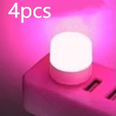 USB Plug Lamp Computer Mobile Power Charging USB Small Book Lamps LED Eye Protection Reading Light Small Round Light Night