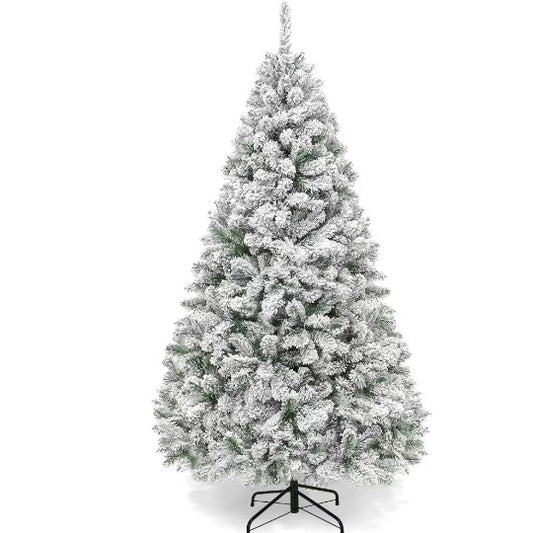 6ft Snow Flocked Christmas Tree Unlit Holiday Decor