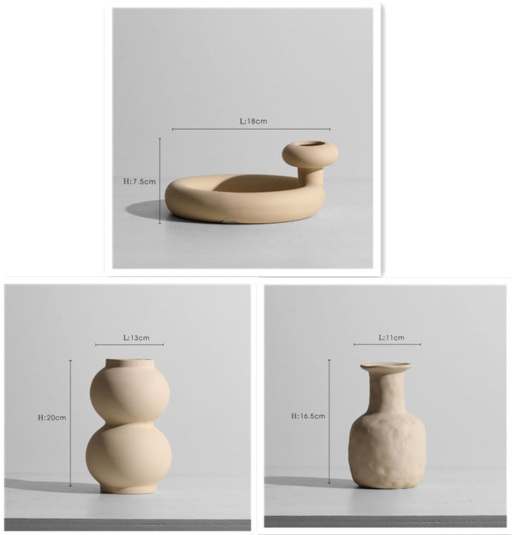 Modern Minimalist Ceramic Vase Flower Ornaments