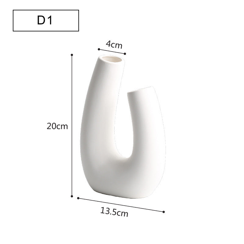 Modern Minimalist Ceramic Vase Flower Ornaments