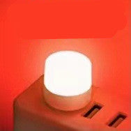 USB Plug Lamp Computer Mobile Power Charging USB Small Book Lamps LED Eye Protection Reading Light Small Round Light Night